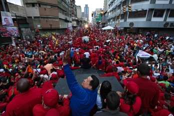  Hugo Chávez a su llegada a Caracas. PRESIDENCIA / AFP PHOTO