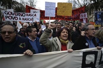 Imagen de la movilización de Lisboa. (Patricia de MELO MOREIRA/AFP)