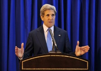 John Kerry ha anunciado a los medios el acuerdo entre israelíes y palestinos para retomar las negociaciones. (Mandel NGAN/AFP)