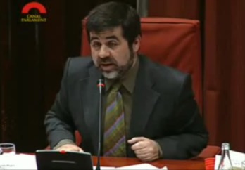 Jordi Sánchez, candidatu a substituir a Forcadell, en una comparecencia parlamentaria. (PARLAMENT)