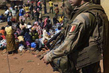 Un soldado francés en la República Centroafricana. (Eric FEFERBERG / AFP)