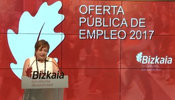 La diputada de Acción Social de Bizkaia, Isabel Sánchez Robles. (@bizkaia)