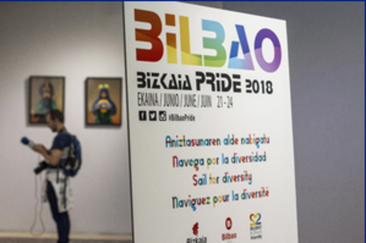 Exposición organizada por Bilbao Bizkaia Pride. (Aritz LOIOLA / FOKU)