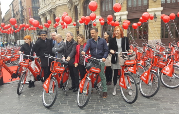 Presentación de las bicicletas eléctricas de Bilbao Bizi. (BILBOKO UDALA).