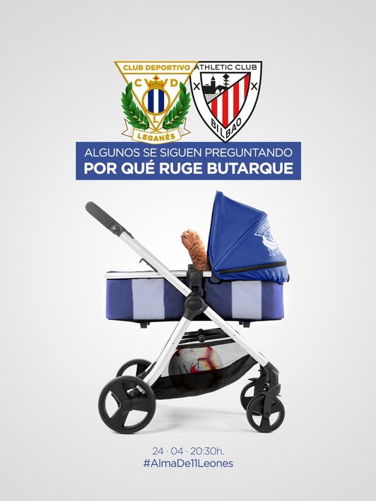 Cartel del partido entre Leganés y Athletic. (@CDLeganes)