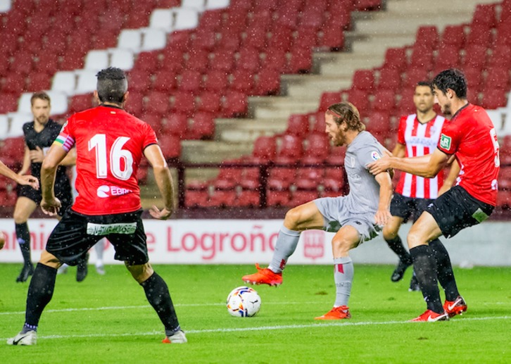 Muniain marcó el único gol del Athletic en el amistoso ante el Logroñés. (@AthleticClub)