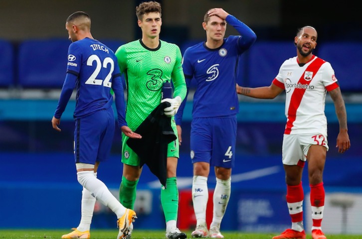 Kepa al acabar el último partido de la Premier ante el Southampton. (Mathew CHILDS / AFP)