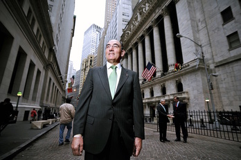 Ignacio Sánchez Galán, CEO de Iberdrola, ante la Bolsa de Nueva York, en una imagen de archivo.
