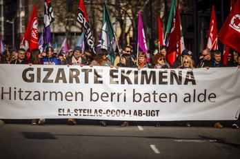 Manifestación llevada a cabo en Gasteiz el pasado marzo.